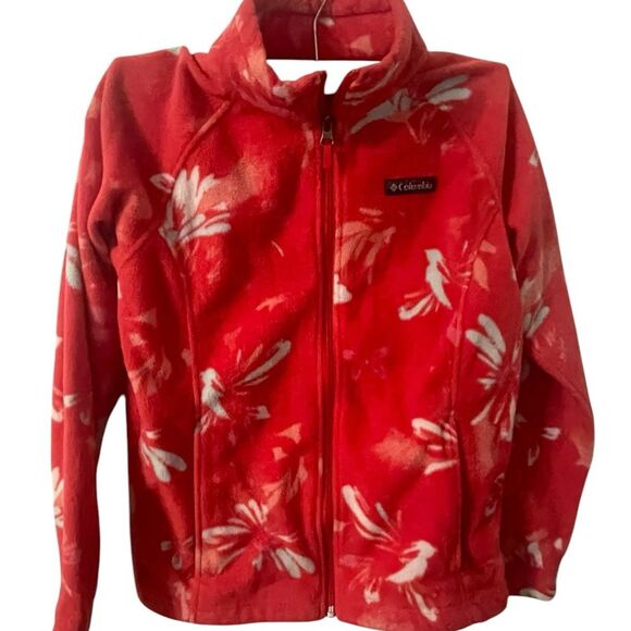 Columbia Kids Red Fleece Jacket Size Large 14/16 years - Picture 1 of 16